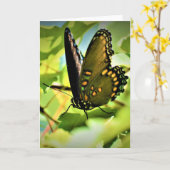 バタフライカード カード (黄色い花)