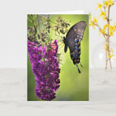バタフライカード カード (黄色い花)