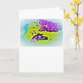 バタフライカード カード (黄色い花)