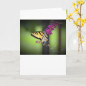 バタフライカード カード (黄色い花)