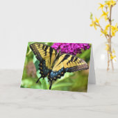 バタフライカード カード (黄色い花)