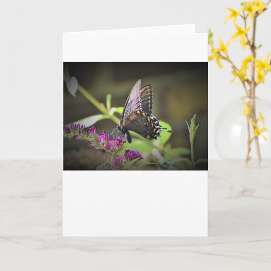 バタフライカード カード (黄色い花)