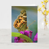 バタフライカード カード (黄色い花)