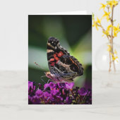 バタフライカード カード (黄色い花)