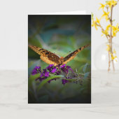 バタフライカード カード (黄色い花)