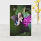 バタフライカード カード (黄色い花)