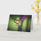 バタフライカード カード (黄色い花)