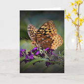 バタフライカード カード (黄色い花)