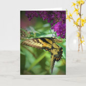 バタフライカード カード (黄色い花)