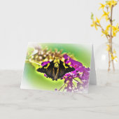 バタフライカード カード (黄色い花)