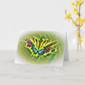 バタフライカード カード (黄色い花)