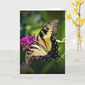 バタフライカード カード (黄色い花)