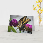 バタフライカード カード (黄色い花)