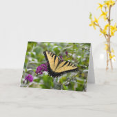 バタフライカード カード (黄色い花)