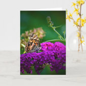 バタフライカード カード (黄色い花)