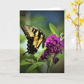 バタフライカード カード (黄色い花)