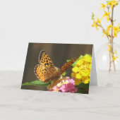 バタフライカード カード (黄色い花)