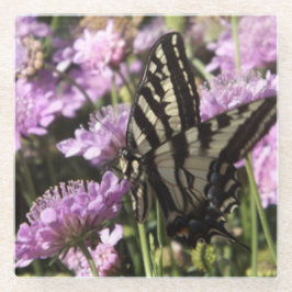 バタフライガラスのコースター ガラスコースター