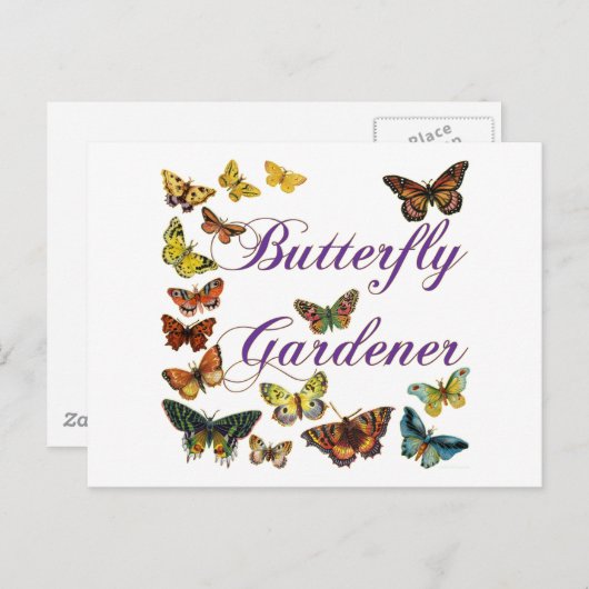 バタフライガーデナーことわざ ポストカード (正面/裏面)