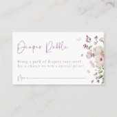 バタフライガーデンおむつラッフルエンクロージャカード プレイスカード (正面)