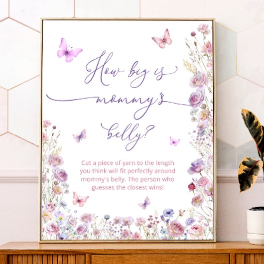 バタフライガーデンどのように大きいかママの腹 ポスター