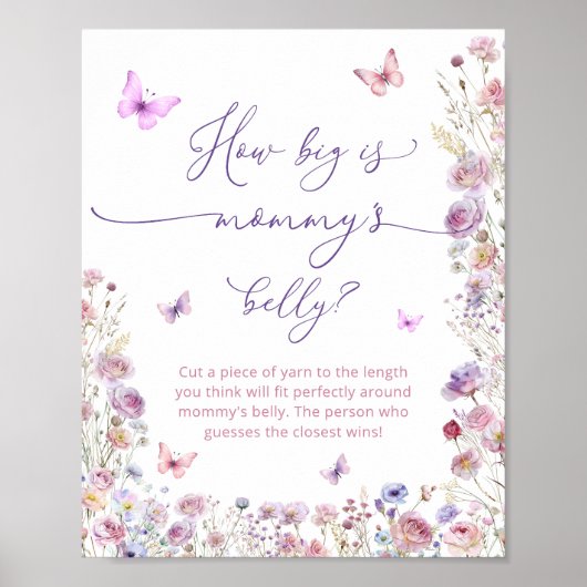 バタフライガーデンどのように大きいかママの腹 ポスター (正面)