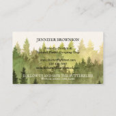 バタフライガーデンアイディア素朴な森のキャンプ 名刺 (裏面)