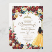 バタフライガーデンイエローガウンフローラキンセアニェラ 招待状 (正面/裏面)