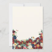 バタフライガーデンウォーターカラーフローラキンセアニェラ 招待状 (裏面)