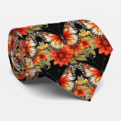 バタフライガーデンエレガントパターンネックタイ ネクタイ (ロール)