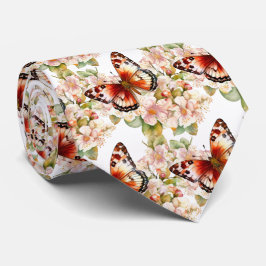 バタフライガーデンエレガントパターンネックタイ ネクタイ