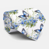 バタフライガーデンエレガントパターンネックタイ ネクタイ (ロール)