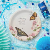 バタフライガーデンカスタム紙プレート ペーパープレート (パーティー)