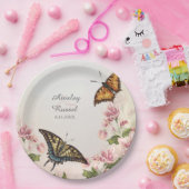 バタフライガーデンカスタム紙プレート ペーパープレート (パーティー)