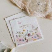 バタフライガーデンガールベビーシャワー スタンダードカクテルナプキン