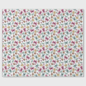 バタフライガーデンガール誕生日 ラッピングペーパー (フラット)
