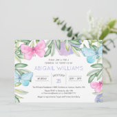 バタフライガーデンクラシックベビーシャワー招待状 招待状 (スタンド正面)