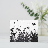 バタフライガーデンシルエット ポストカード (スタンド正面)