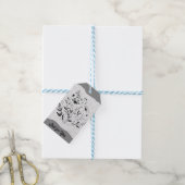 バタフライガーデンスケッチ ギフトタグ (より糸付き)