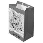 バタフライガーデンスケッチ ミディアムペーパーバッグ (正面アングル)