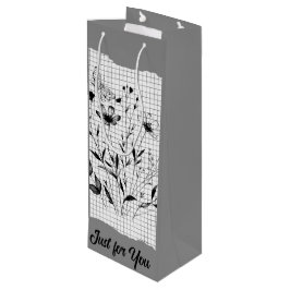 バタフライガーデンスケッチ ワインギフトバッグ