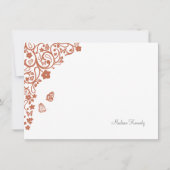 バタフライガーデンダスティピーチストライプーの名前 ノートカード (正面)