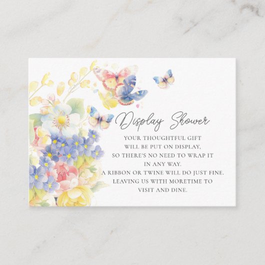 バタフライガーデンディスプレイシャワー エンクロージャーカード (正面)