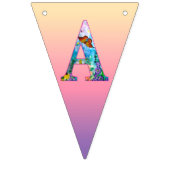 バタフライガーデンハッピーバースデーバンティングフラッグ バンティングフラッグ (第3の旗)