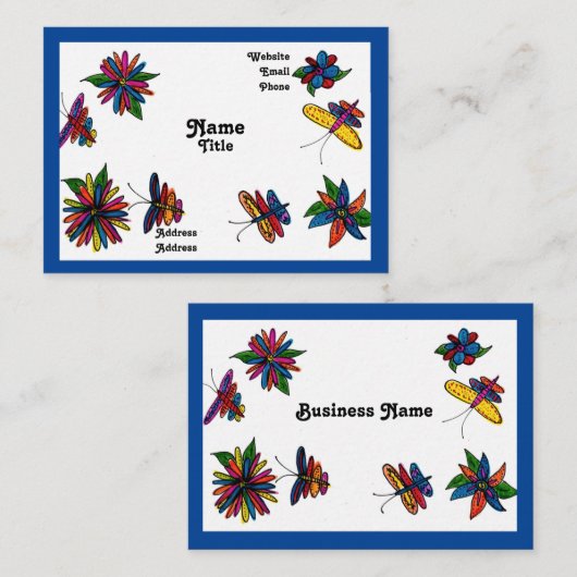 バタフライガーデンビジネスカード 名刺 (正面/裏面)