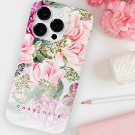 バタフライガーデンピンクフローラ Case-Mate iPhone 14 PROケース
