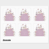 バタフライガーデンフローラベビーシャワーありがとう スクエアシール (シート)