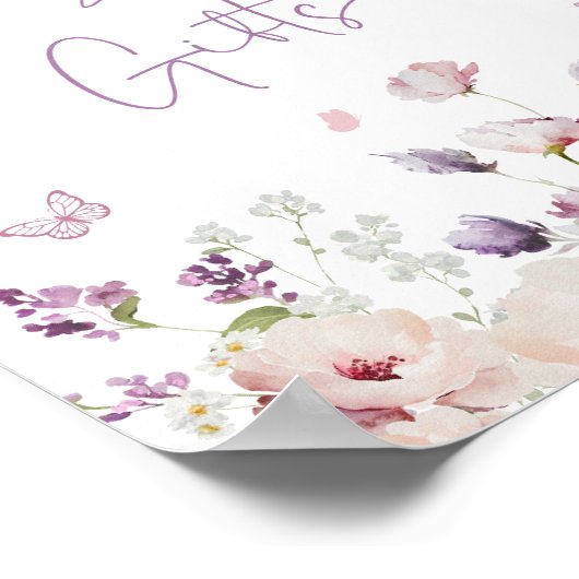 バタフライガーデンブックス&ギフトサイン ポスター (角)