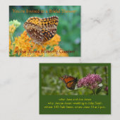 バタフライガーデンブライダルシャワー招待 ノートカード (正面/裏面)