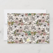 バタフライガーデンブライダルシャワー招待 招待状 (裏面)